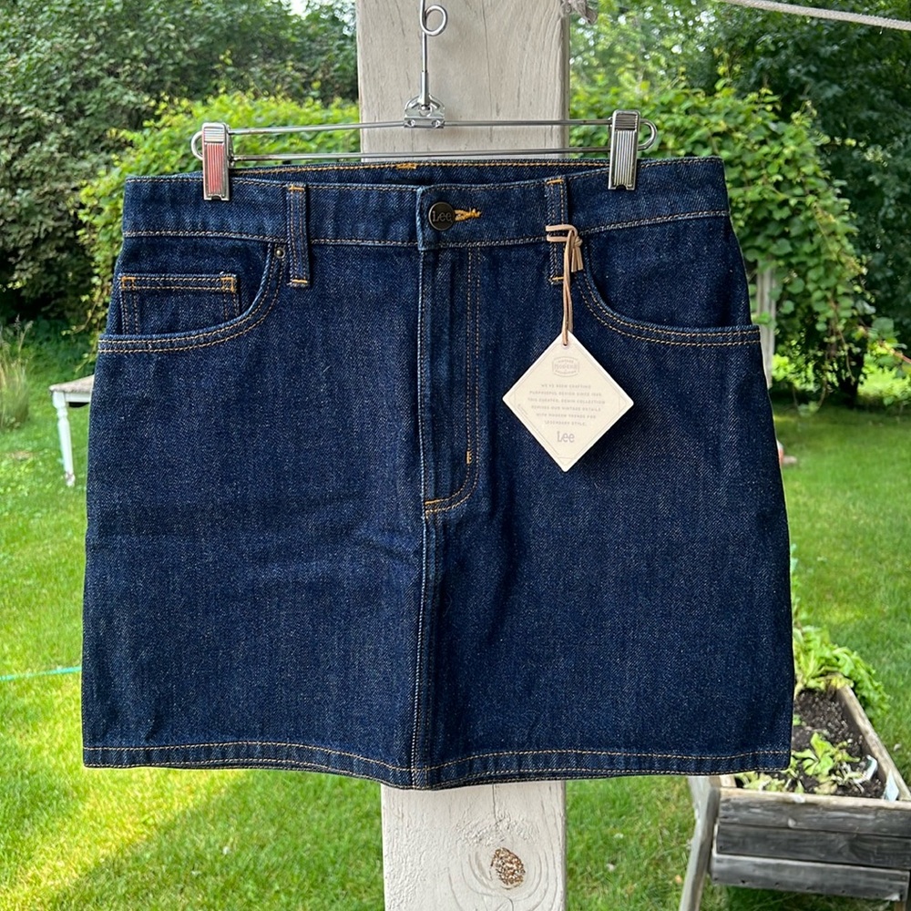 Lee dark denim mini skirt - 100% cotton - 29/Medium